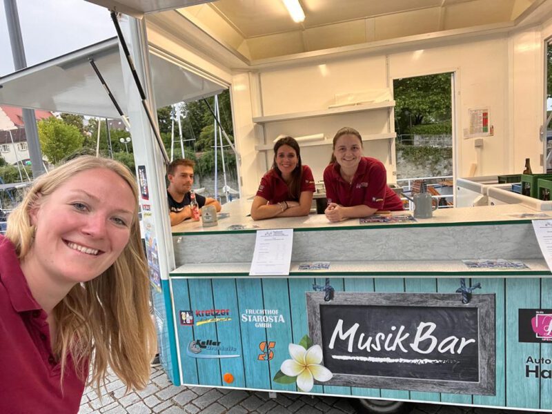 Unsere Musik-Bar im Einsatz bei den Abendkonzerten in Überlingen